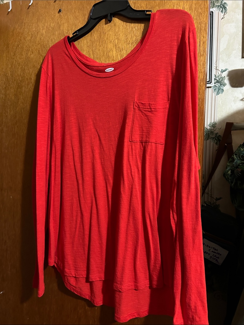 Old Navy Red Long Sleeve Tunic Top